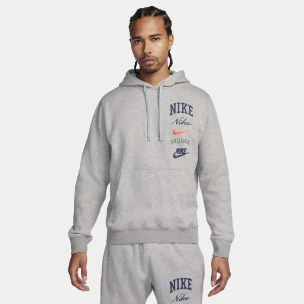 Nike Homme – Sweat à capuche Nike Club – Gris foncé chiné/Gris fumé - NIKE
