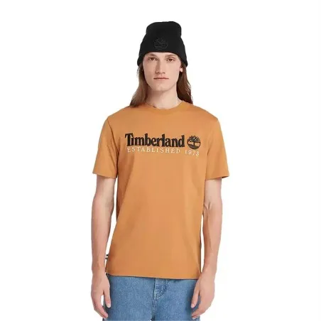 Timberland Homme – T-SHIRT TIMBERLAND AVEC LOGO BRODÉ – Jaune Motarde - TIMBERLAND