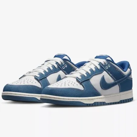 Nike Homme – Nike Dunk Low Retro SE – Blanc sommet/Bleu industriel - NIKE