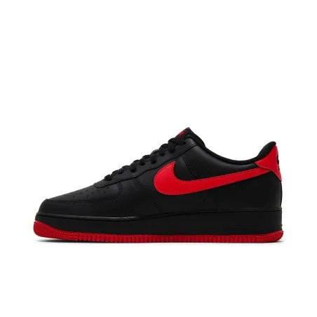 Nike Homme – Nike Chaussures Air Force 1 ’07 – Rouge Noir - NIKE