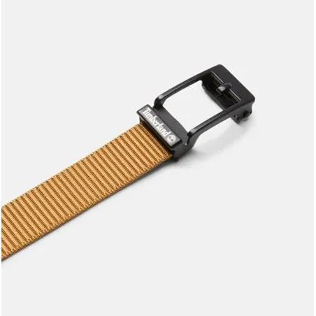 Timberland Homme – Ceinture Web Timberland 35 mm avec boucle à pression – Jaune - TIMBERLAND