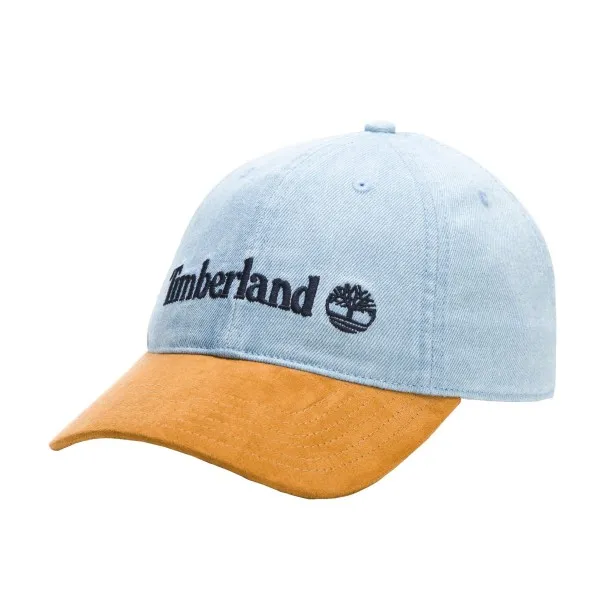 Timberland – Casquette Timberland en denim avec visière en faux daim – Jean - TIMBERLAND