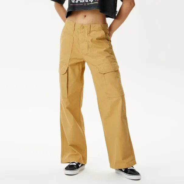 Vans Femme – Pantalon cargo à jambe large Vans Arroyo – Beige - VANS