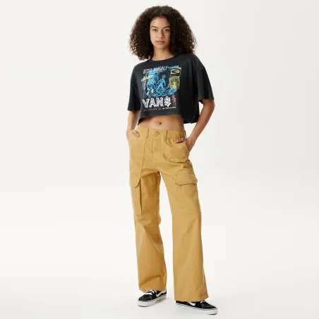 Vans Femme – Pantalon cargo à jambe large Vans Arroyo – Beige - VANS
