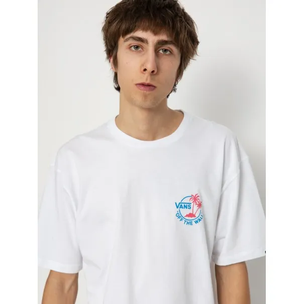 Vans – T-shirt Vans Classic Mini Dual Palm II – (blanc/bleu malibu) - VANS