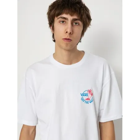 Vans – T-shirt Vans Classic Mini Dual Palm II – (blanc/bleu malibu) - VANS