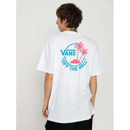 Vans – T-shirt Vans Classic Mini Dual Palm II – (blanc/bleu malibu) - VANS