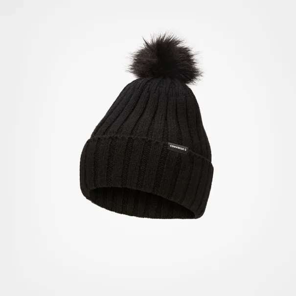 Converse – Tuque à ponpon – Noir - CONVERSE