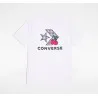 Converse Femme – T-shirt à chevrons et étoiles cerises – Blanc - CONVERSE