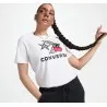 Converse Femme – T-shirt à chevrons et étoiles cerises – Blanc - CONVERSE