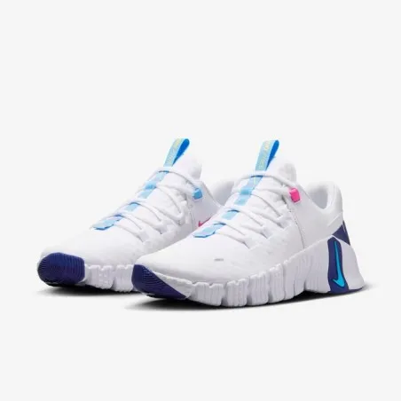Nike Homme – Nike Free Metcon 5 – Blanc/Rose vif/Bleu royal - NIKE
