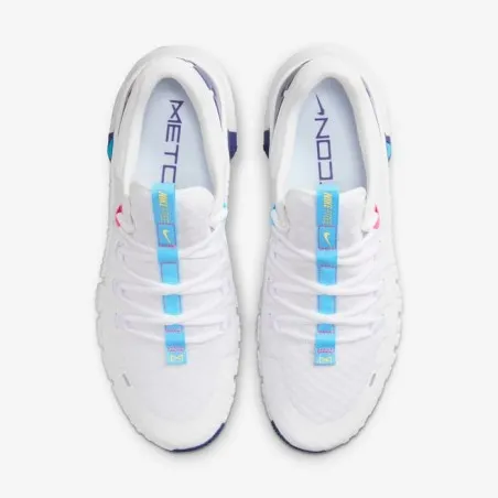 Nike Homme – Nike Free Metcon 5 – Blanc/Rose vif/Bleu royal - NIKE