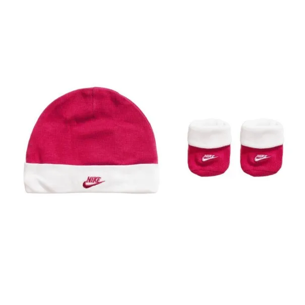 Nike Enfant -ENSEMBLE BONNET ET CHAUSSONS NIKE BABY FUTURA 2 PIÈCES – Rouge - NIKE