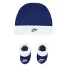 Nike Enfant -Bonnet et chaussons bébé garçon Nike Futura – Bleu - NIKE