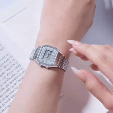 CASIO - Montre casio pour femme LA680WA-7DF Argent - Casio