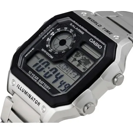 CASIO - Montre Digitale Casio Homme AE-1200WHD-1AVDF - Argent - Casio