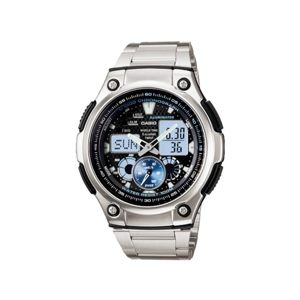 CASIO - Montre Homme Casio AQ-190WD-1AVDF - Argent - Casio