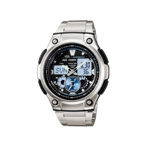 CASIO - Montre Homme Casio AQ-190WD-1AVDF - Argent - Casio