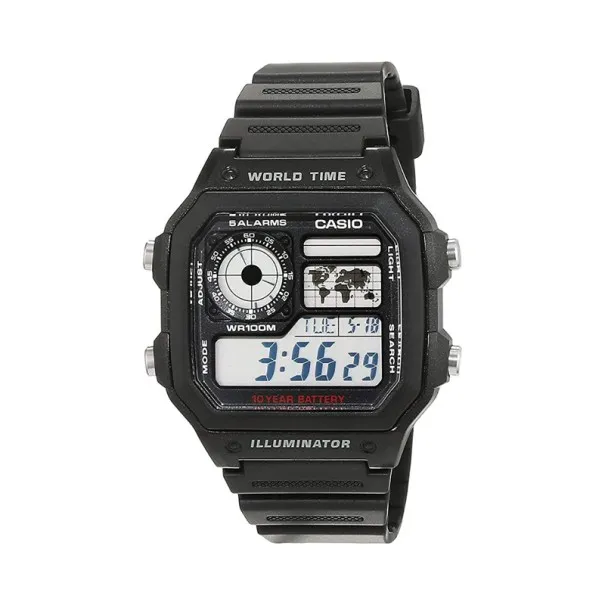 CASIO - Montre Digitale Homme Casio AE-1200WH-1AVDF - Noir - Casio CASIO - Montre Digitale Homme Casio AE-1200WH-1AVDF - Noir - Casio
