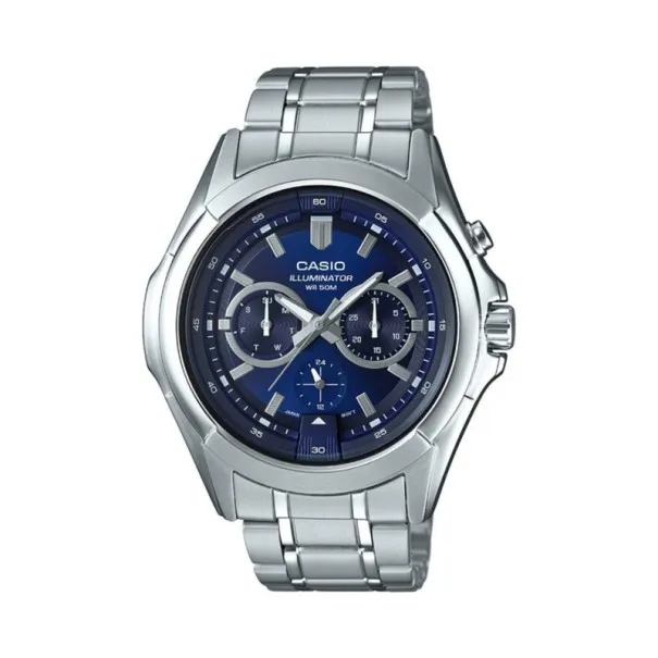 CASIO - Montre Homme Casio MTP-E204D-2AVDF - Argent - Casio