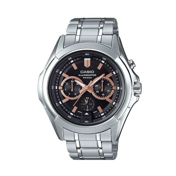 CASIO - Montre Homme Casio MTP-E204D-1AVDF - Argent - Casio