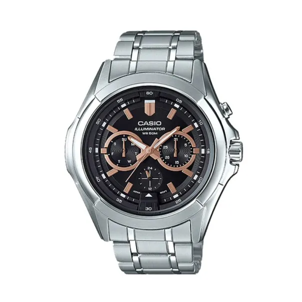 CASIO - Montre Homme Casio MTP-E204D-1AVDF - Argent - Casio CASIO - Montre Homme Casio MTP-E204D-1AVDF - Argent - Casio