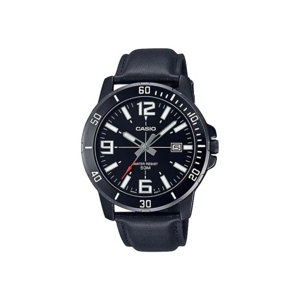 CASIO - Montre pour hommes MTP-VD01BL-1BVUDF - Noir - Casio