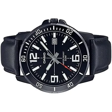 CASIO - Montre pour hommes MTP-VD01BL-1BVUDF - Noir - Casio
