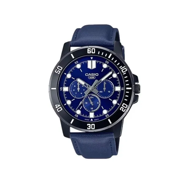 CASIO - Montre pour hommes MTP-VD300BL-2EUDF - Bleu - Casio