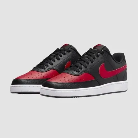 Nike Homme – Nike Chaussures Court Vision Lo – Rouge Noir - NIKE