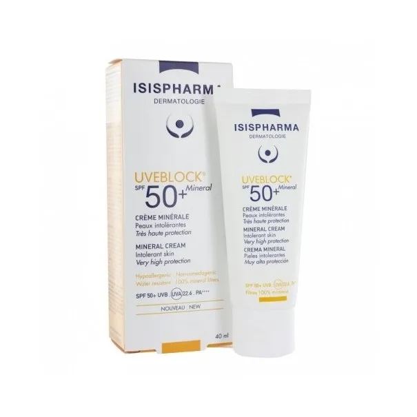 ISISPHARMA UVEBLOCK CREME MINERALE SPF50+ 40ML - ISISPHARMA