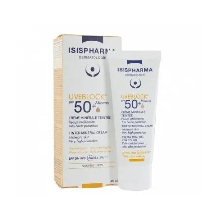 ISISPHARMA UVEBLOCK CREME MINERALE TEINTEE SPF50+ 40ML - ISISPHARMA