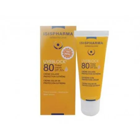 ISISPHARMA UVEBLOCK ECRAN SPF80 TEINTE 40ML - ISISPHARMA