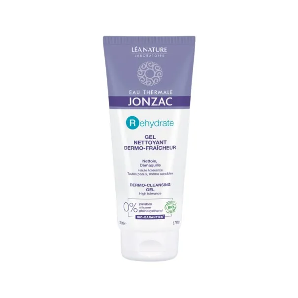 JONZAC REHYDRATE GEL DERMO NETTOYANT VISAGE 200 ML - JONZAC