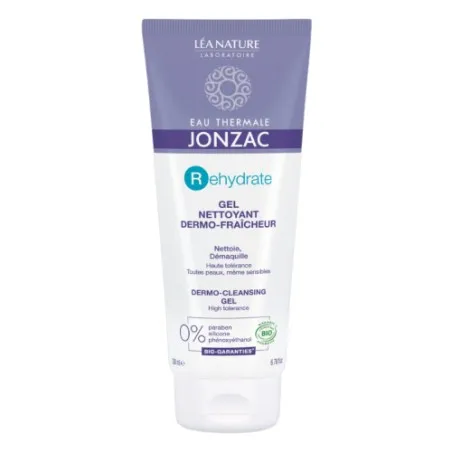 JONZAC REHYDRATE GEL DERMO NETTOYANT VISAGE 200 ML - JONZAC