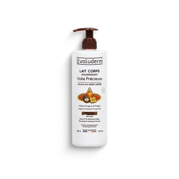 Lait De Corps À L'Huile Argan Et Onagre Pour Peaux Sèches 500ml - evoluderm