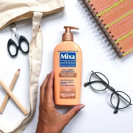 MIXA Intensif Peaux Sèches Lait Corps Nourrissant Effet Soleil Autobronzant 250 Ml - mixa