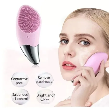 Sonic Brosse Nettoyante Électrique En Silicone Pour Le Visage Rose - SONIC