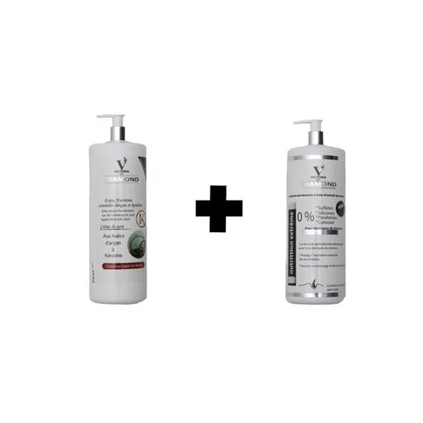 Pack Shampoing 500 Ml & Après Shampoing 500 Ml - Victoria beauty