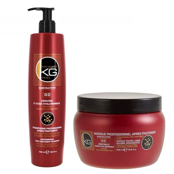 Shampoing Et Masque Après Traitement À La Kératine 500 ML - KeraGold