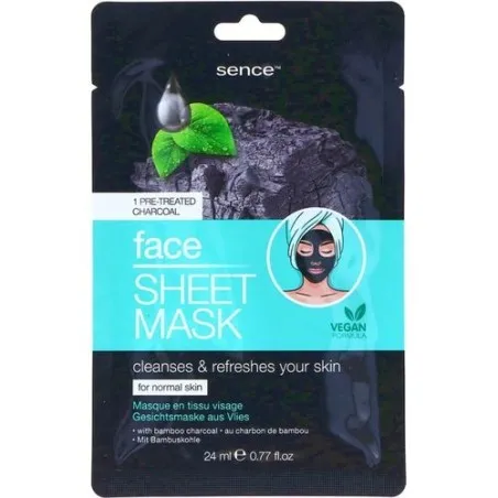 Sence Masque Visage Tissu Au Charbon - Sence