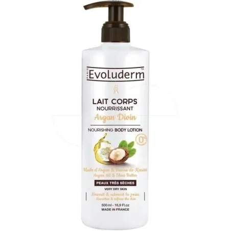 Evoluderm Lait Corps Nourrissant Argan Divin 500 ML - evoluderm