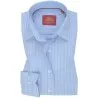 Chemise Femme Angelo Ricci Regular Fit en Popeline à Rayures Bleues et Blanches - Angelo Ricci