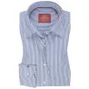 Chemise Homme Angelo Ricci Regular Fit en Popeline Rayée - Bleu Ciel et Blanc - Angelo Ricci