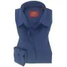 Chemise Femme Angelo Ricci Regular Fit en Popeline à Motifs Subtils - Bleu Foncé - Angelo Ricci