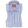 Chemise Femme Angelo Ricci Regular Fit en Popeline Rayée - Bleu et Blanc - Angelo Ricci