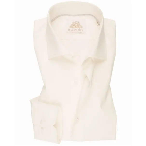 Chemise unie Blanc écru - Angelo Ricci