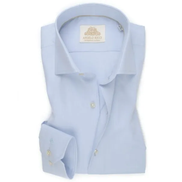 Chemise Unie en Oxford Bleu - Angelo Ricci