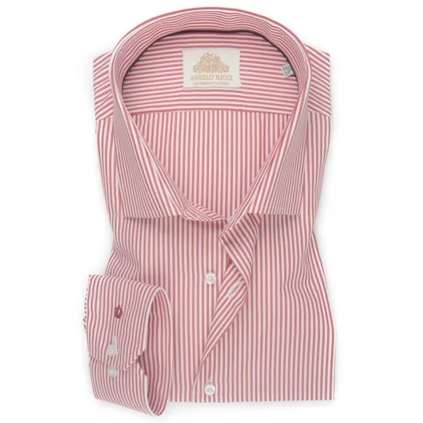 Chemise blanche à Rayures rouges - Angelo Ricci