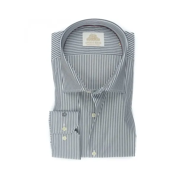 Chemise blanche à Rayures gris - Angelo Ricci
